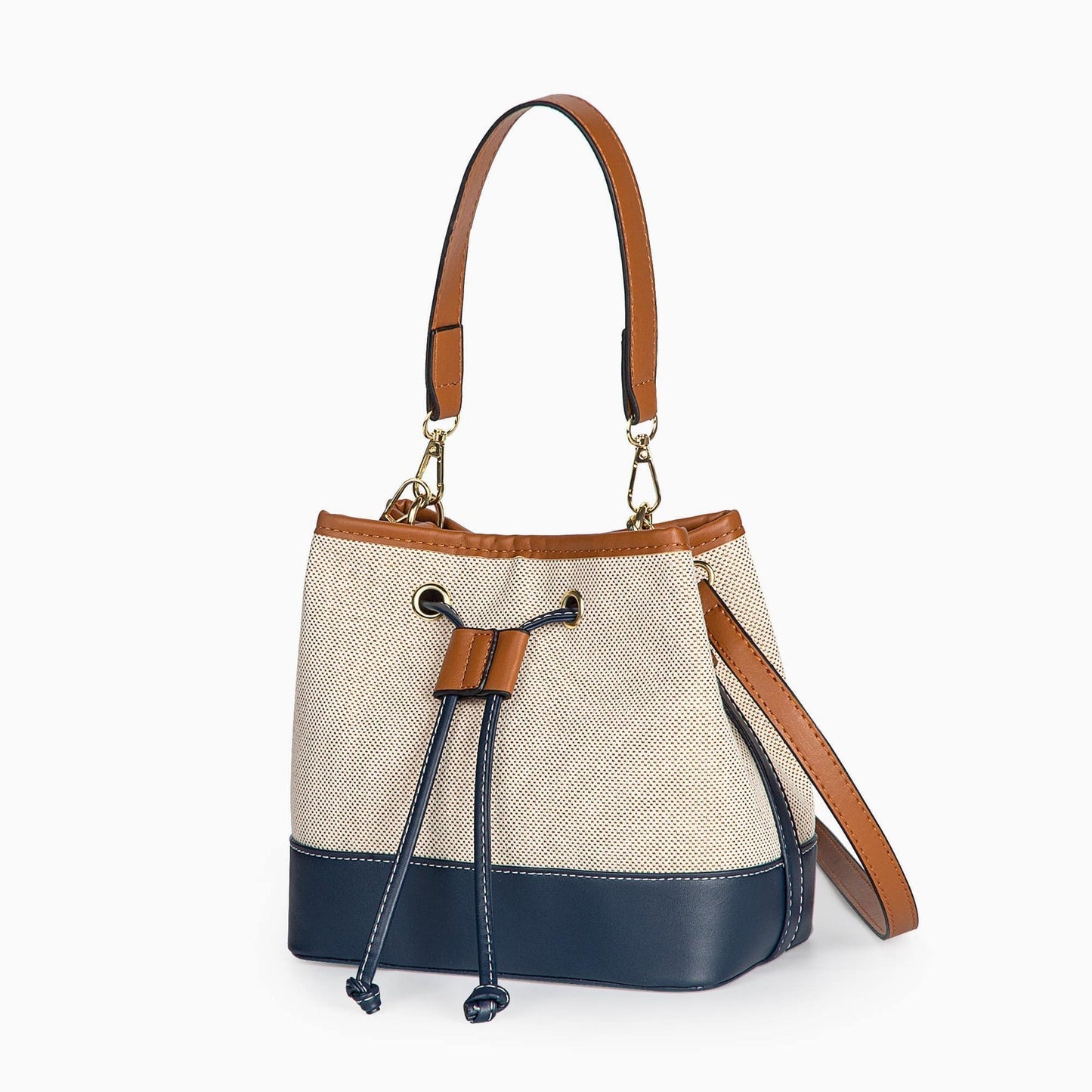 Tas Dames - Bucket Bag met Trekkoord en Afneembare Crossbodyband | Chique