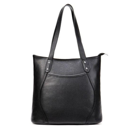 Tas Dames - Ruime Tote met Voorvak en Zilver Stud Detail | Casual