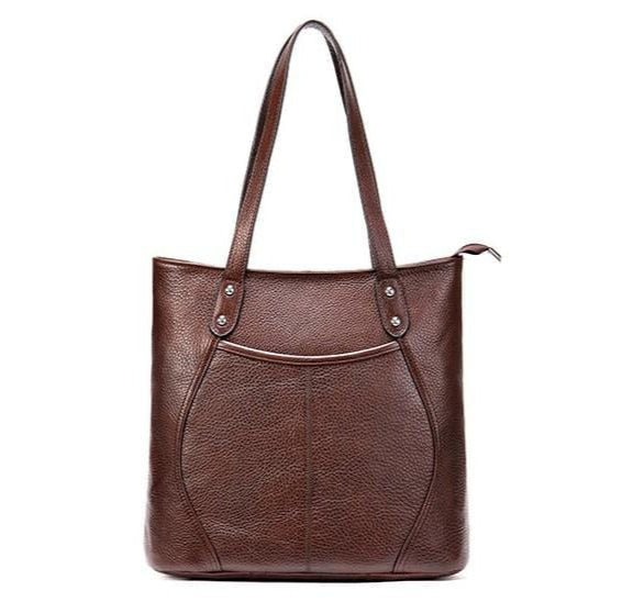 Tas Dames - Ruime Tote met Voorvak en Zilver Stud Detail | Casual