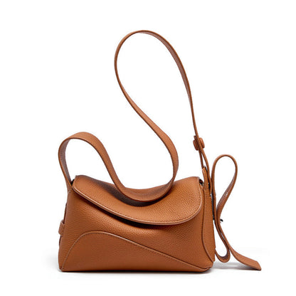Tas Dames - Sculpturale Mini Flap met Zilver Slot en Lange Band | Chic