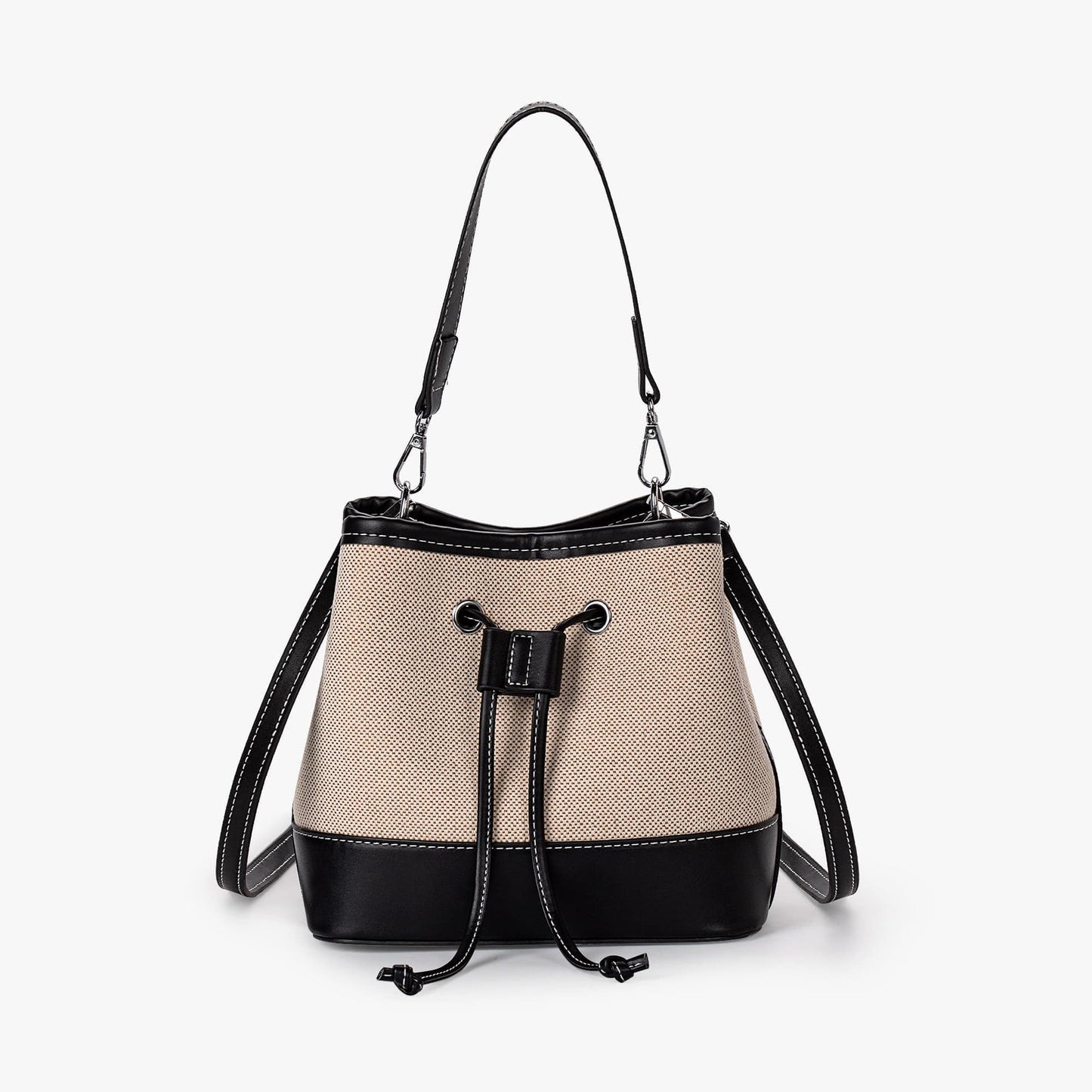 Tas Dames - Bucket Bag met Trekkoord en Afneembare Crossbodyband | Chique