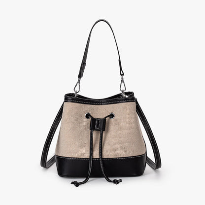 Tas Dames - Bucket Bag met Trekkoord en Afneembare Crossbodyband | Chique