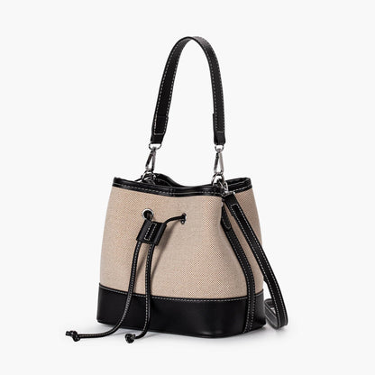 Tas Dames - Bucket Bag met Trekkoord en Afneembare Crossbodyband | Chique