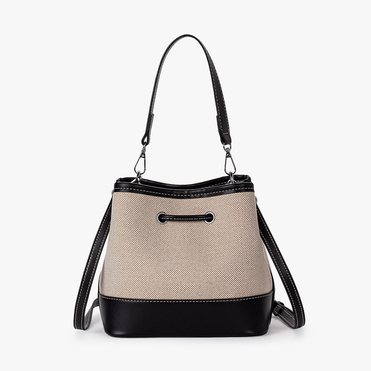 Tas Dames - Bucket Bag met Trekkoord en Afneembare Crossbodyband | Chique