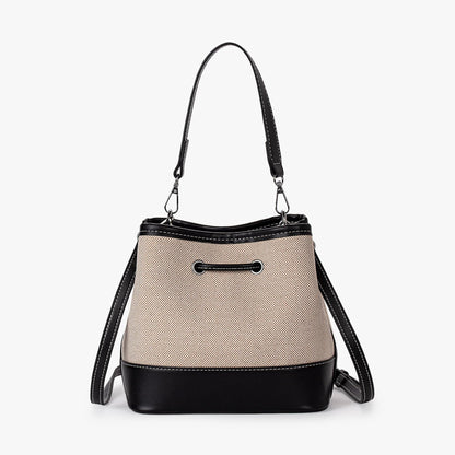 Tas Dames - Bucket Bag met Trekkoord en Afneembare Crossbodyband | Chique
