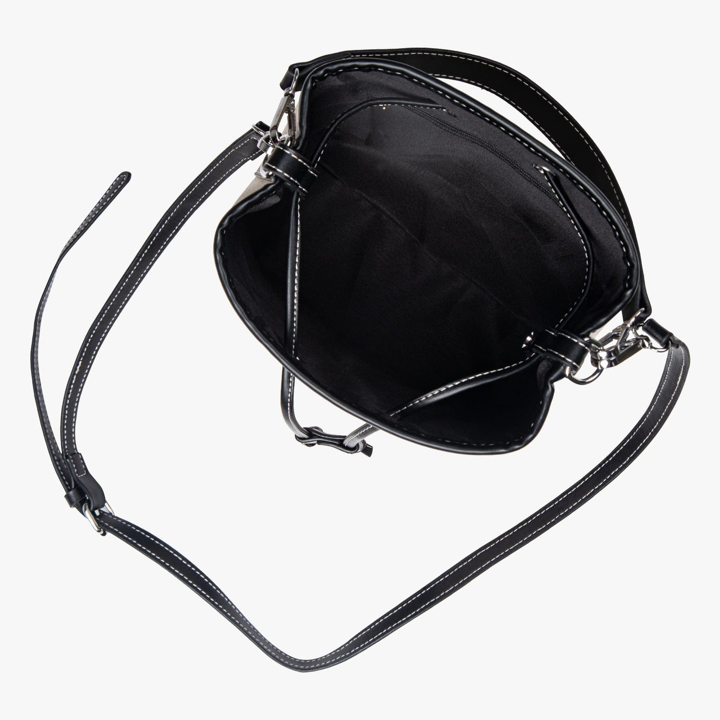 Tas Dames - Bucket Bag met Trekkoord en Afneembare Crossbodyband | Chique