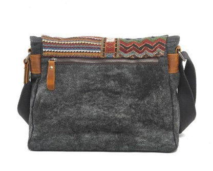 Tas Dames - Bohemien Schoudertas met Etnisch Patroon en Dubbele Gesp | Casual
