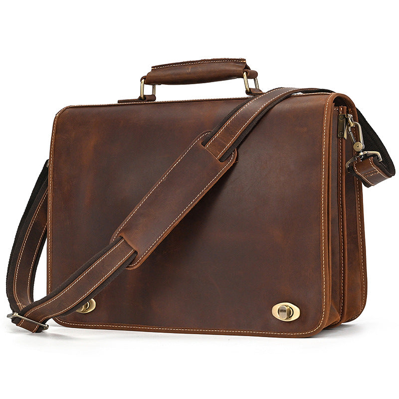 Tas Heren - Klassieke Aktetas met Draaislot en Schouderband | Chic