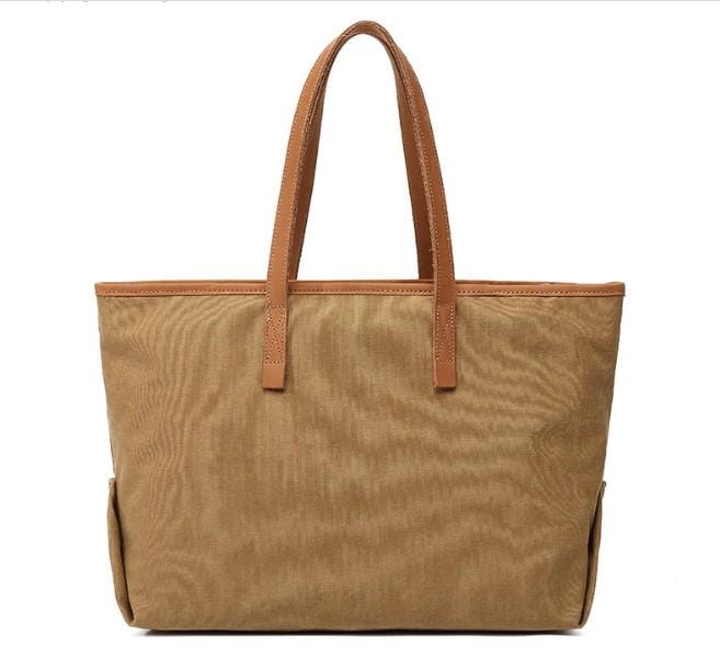 Tas Dames - Ruime Tote met Voorvak en Contrast Handgrepen | Casual