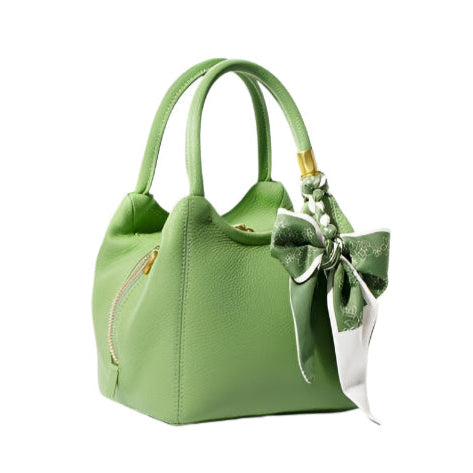 Tas Dames - Compacte Handtas met Zijrits en Decoratief Strikje | Chic
