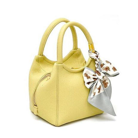 Tas Dames - Compacte Handtas met Zijrits en Decoratief Strikje | Chic