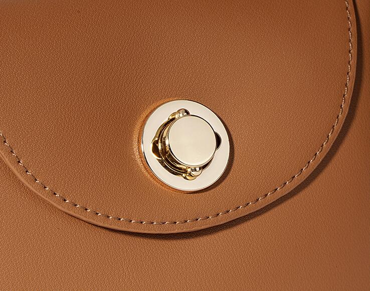 Tas Dames - Compacte Flap Crossbody met Gouden Draaislot | Chic