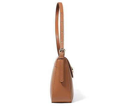 Tas Dames - Compacte Flap Crossbody met Gouden Draaislot | Chic