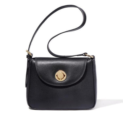 Tas Dames - Compacte Flap Crossbody met Gouden Draaislot | Chic