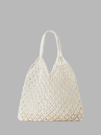 Tas Dames - Open Gehaakte Shopper met Dubbele Tophandvatten | Casual