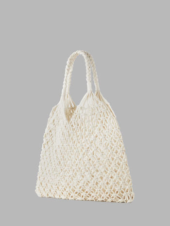 Tas Dames - Open Gehaakte Shopper met Dubbele Tophandvatten | Casual