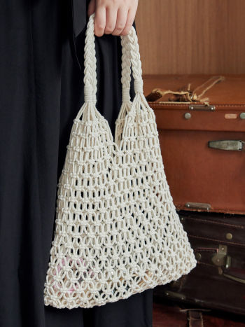 Tas Dames - Open Gehaakte Shopper met Dubbele Tophandvatten | Casual