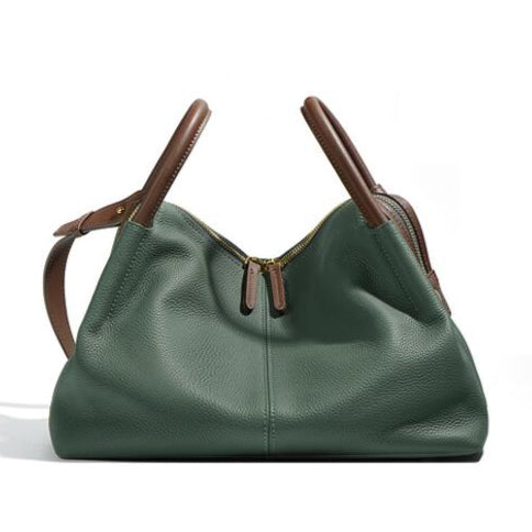 Tas Dames - Zachte Hobo Schoudertas met Rits en Dubbele Handgrepen | Chic