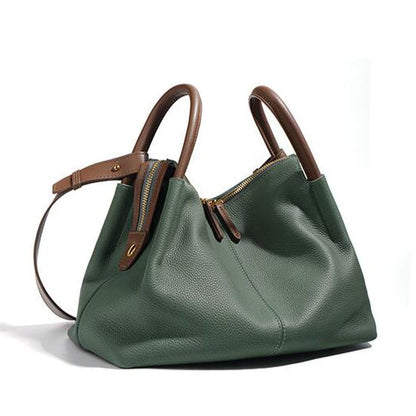 Tas Dames - Zachte Hobo Schoudertas met Rits en Dubbele Handgrepen | Chic