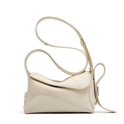 Tas Dames - Sculpturale Mini Flap met Zilver Slot en Lange Band | Chic
