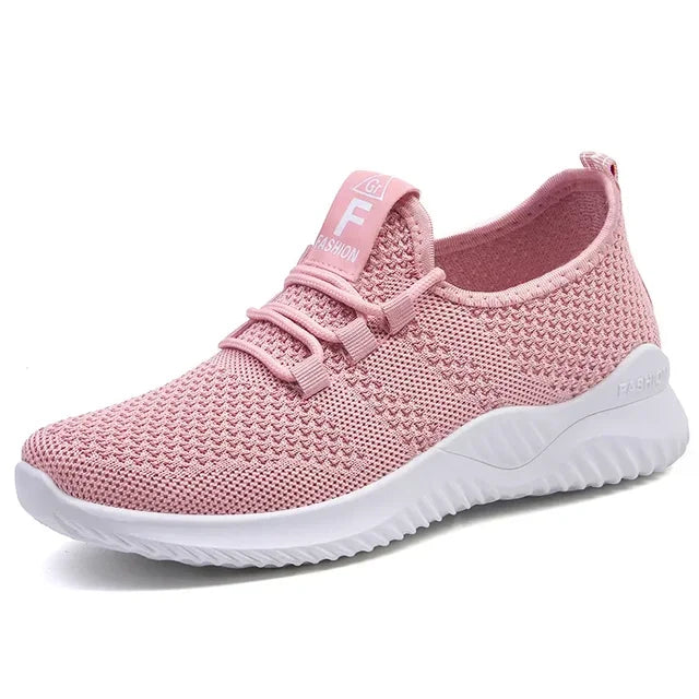 Sneakers Dames - Luchtige Sock Stijl met Veters | Sportief