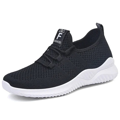 Sneakers Dames - Luchtige Sock Stijl met Veters | Sportief