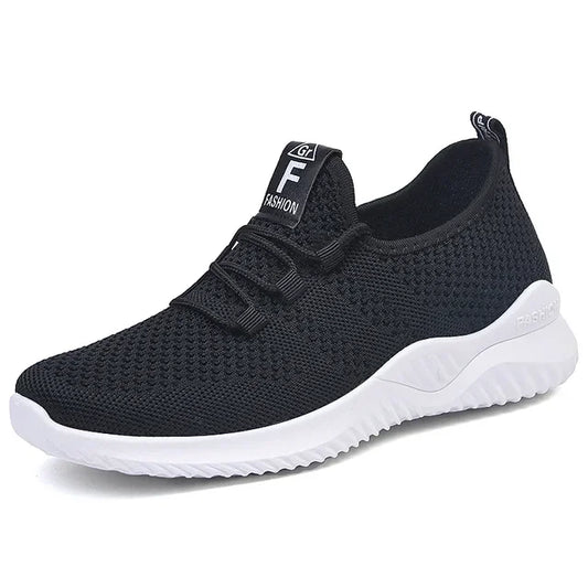 Sneakers Dames - Luchtige Sock Stijl met Veters | Sportief