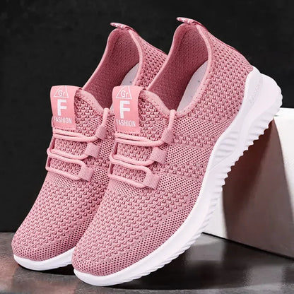 Sneakers Dames - Luchtige Sock Stijl met Veters | Sportief