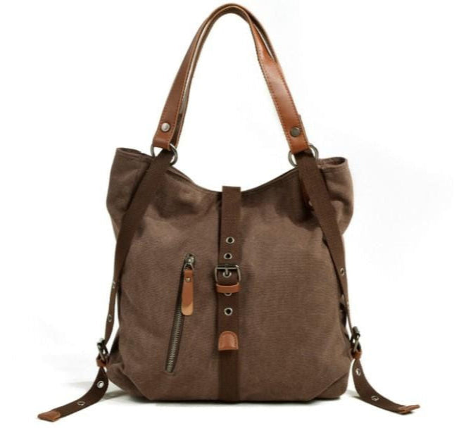 Tas Dames - Ruime 2-in-1 Schoudertas en Rugzak met Voorvak | Casual