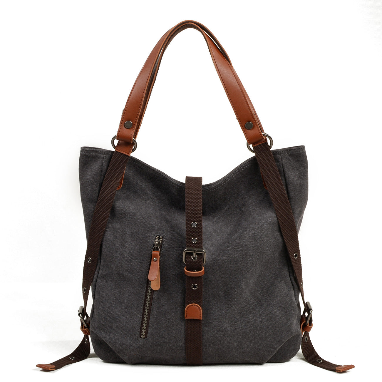Tas Dames - Ruime 2-in-1 Schoudertas en Rugzak met Voorvak | Casual