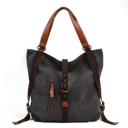 Tas Dames - Ruime 2-in-1 Schoudertas en Rugzak met Voorvak | Casual