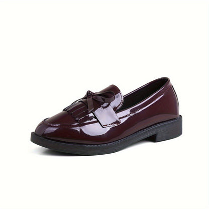 Loafers Dames - Instapper met Franjes en Strikdetail | Casual