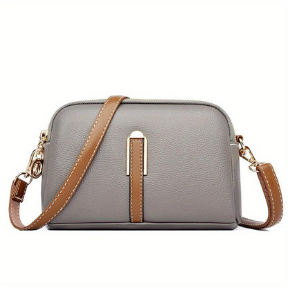 Tas Dames - Kleine Crossbody met Dubbele Rits en Schouderriem | Chique