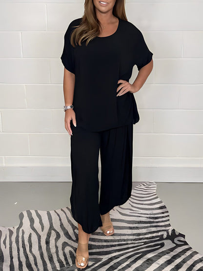 Co-ord Set Dames - Oversized Top met Wijde Broek | Casual