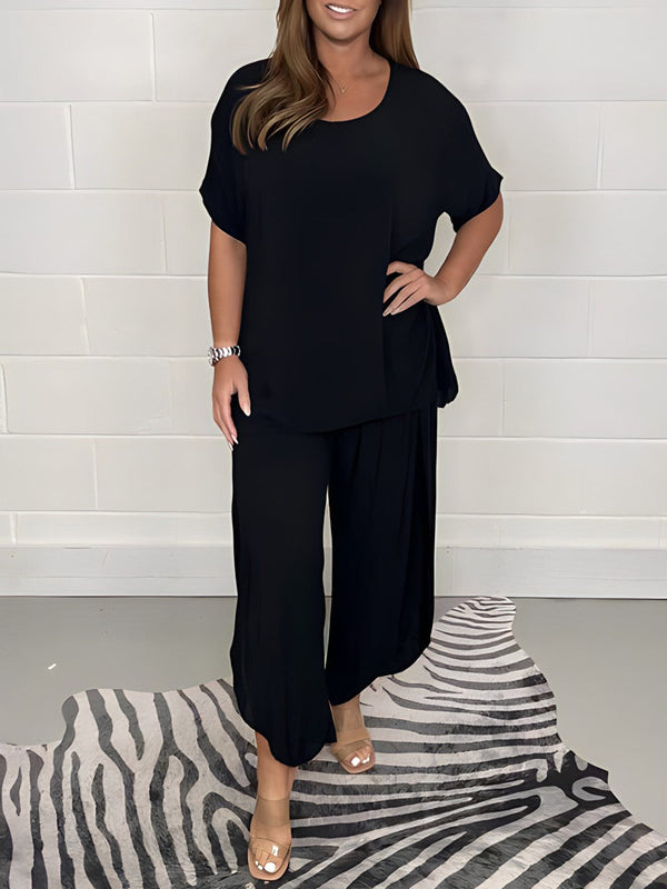 Co-ord Set Dames - Oversized Top met Wijde Broek | Casual