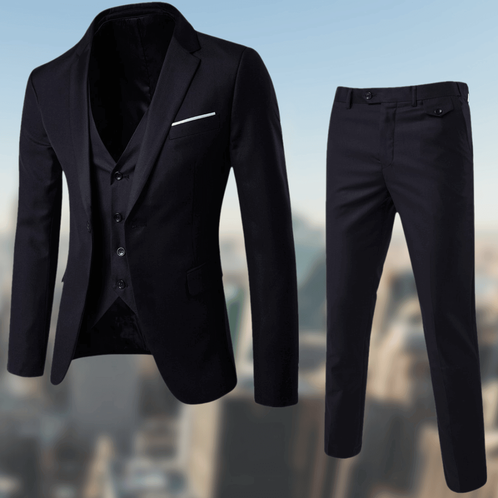 Pak Heren - Driedelig Slim Fit met Gilet en Klassieke Revers
