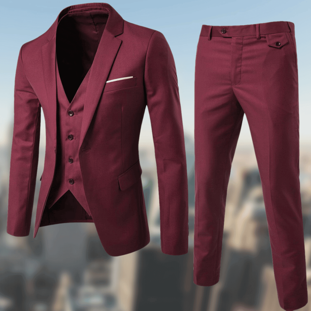 Pak Heren - Driedelig Slim Fit met Gilet en Klassieke Revers