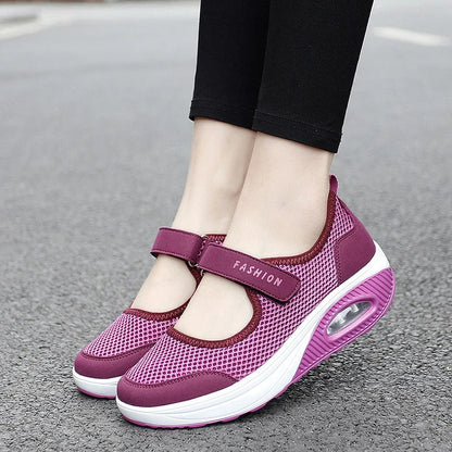 Sneakers Dames - Platform met Klittenband | Casual Comfort