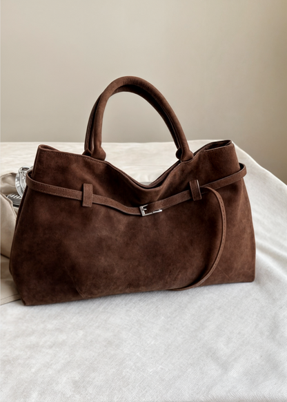 Tas Dames - Ruime Tote met Dubbele Hengsels en Ceintuurdetail | Elegant