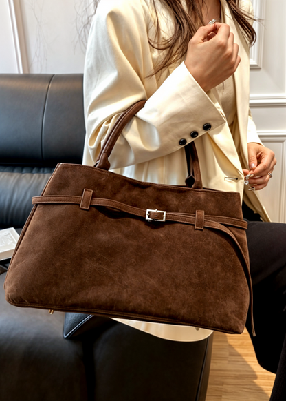 Tas Dames - Ruime Tote met Dubbele Hengsels en Ceintuurdetail | Elegant