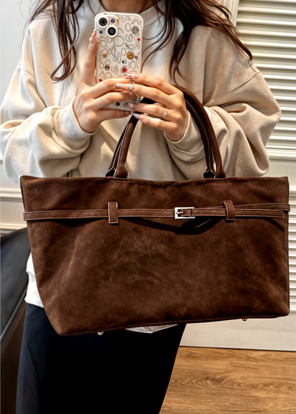 Tas Dames - Ruime Tote met Dubbele Hengsels en Ceintuurdetail | Elegant
