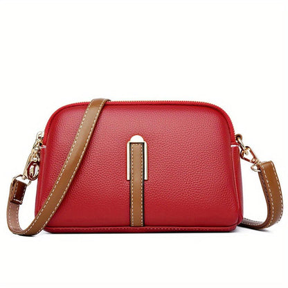 Tas Dames - Kleine Crossbody met Dubbele Rits en Schouderriem | Chique