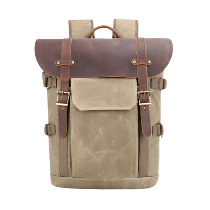 Rugzak Heren - Stoere Vintage Stijl met Flapklep en Dubbele Gesp | Casual