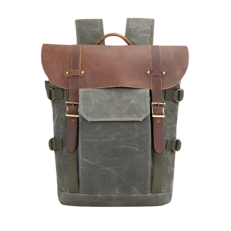 Rugzak Heren - Stoere Vintage Stijl met Flapklep en Dubbele Gesp | Casual