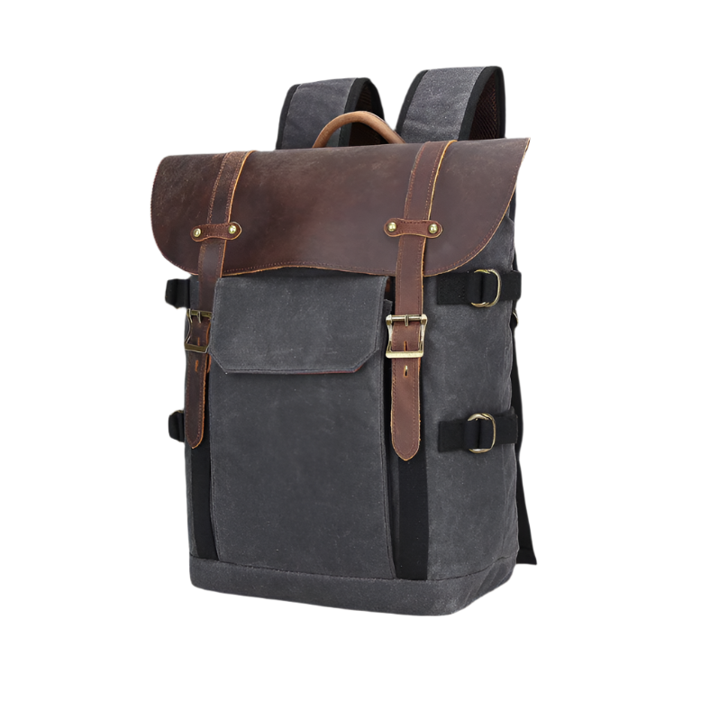 Rugzak Heren - Stoere Vintage Stijl met Flapklep en Dubbele Gesp | Casual