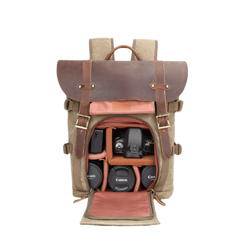 Rugzak Heren - Stoere Vintage Stijl met Flapklep en Dubbele Gesp | Casual