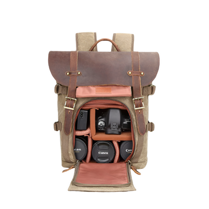 Rugzak Heren - Stoere Vintage Stijl met Flapklep en Dubbele Gesp | Casual