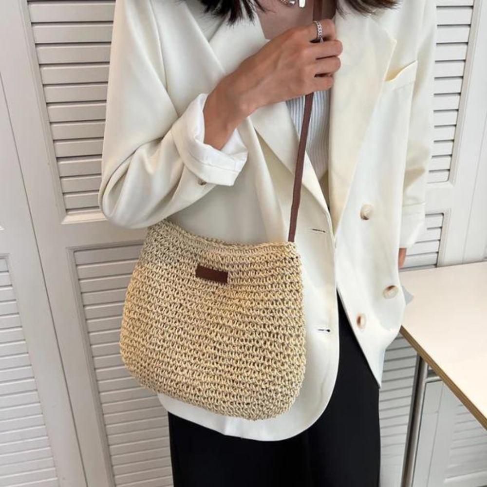 Tas Dames - Gevlochten Hobo met Verstelbare Crossbodyband | Zomer