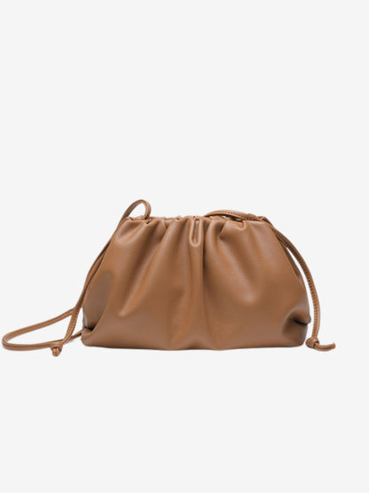 Tas Dames - Zachte Pouch met Gerimpeld Design en Schouderriem | Casual
