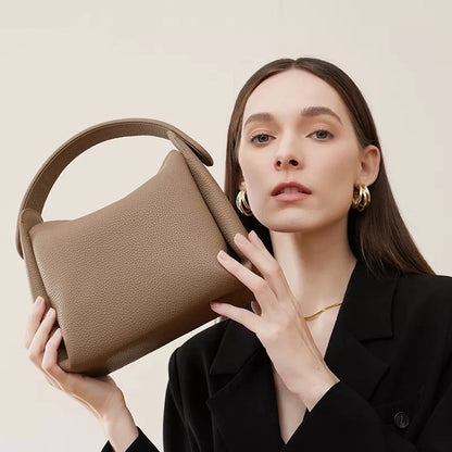 Tas Dames - Zachte Mini Hobo met Enkelvoudige Handgreep en Zilver Detail | Chic